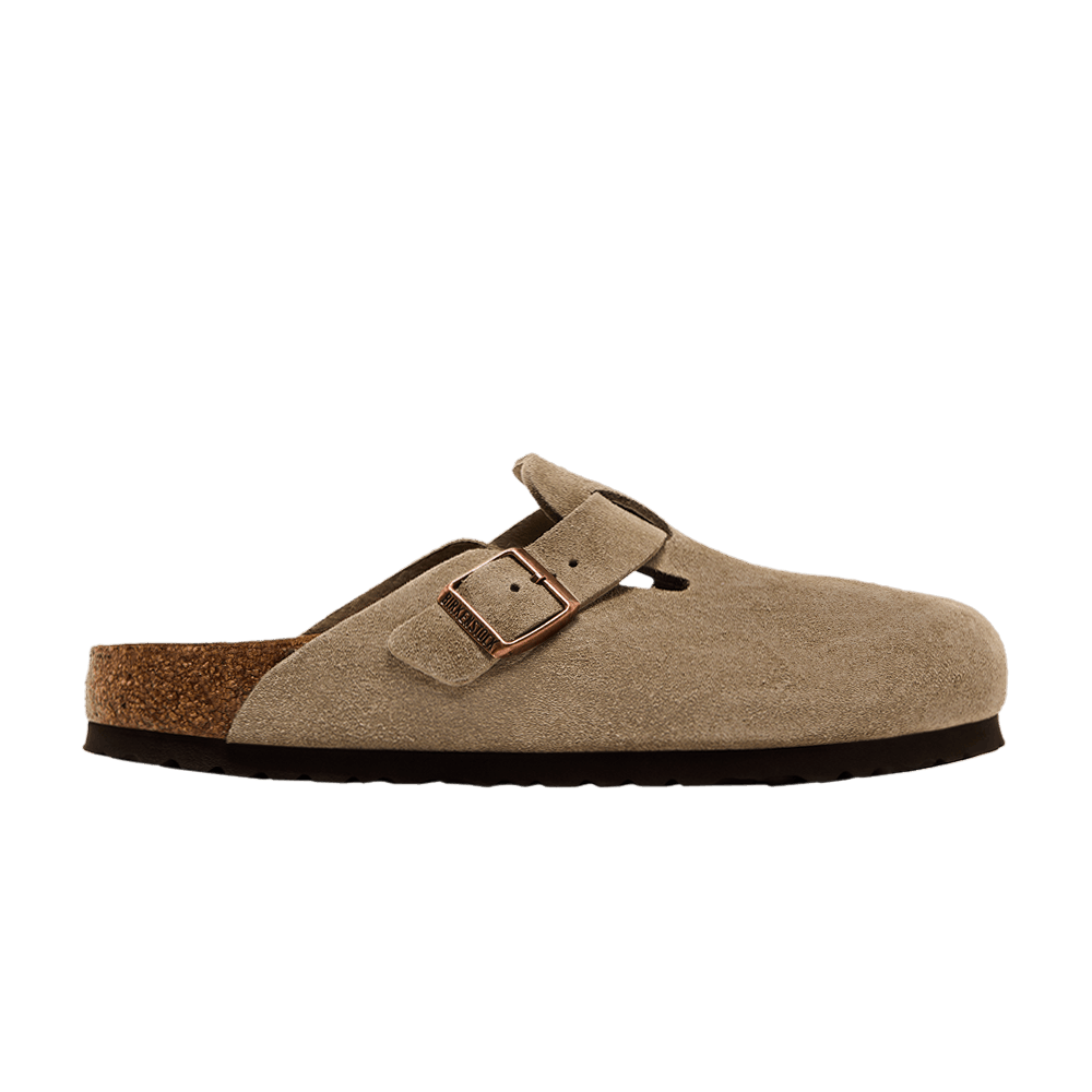 Birkenstock Boston Soft Footbed Suede Taupe (Narrow Fit)