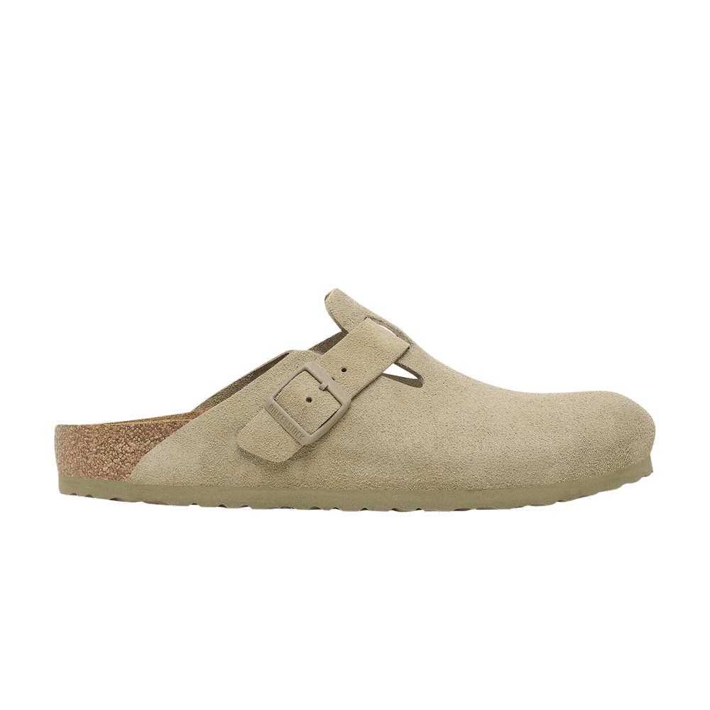 Birkenstock Boston Suede Faded Khaki