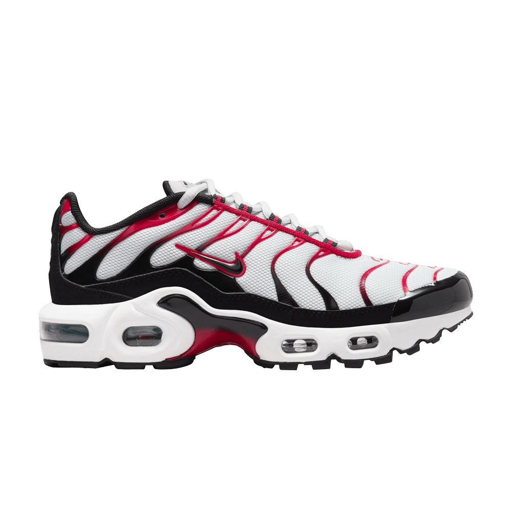 Nike Air Max Plus Pure Platinum Black White University Red (GS)
