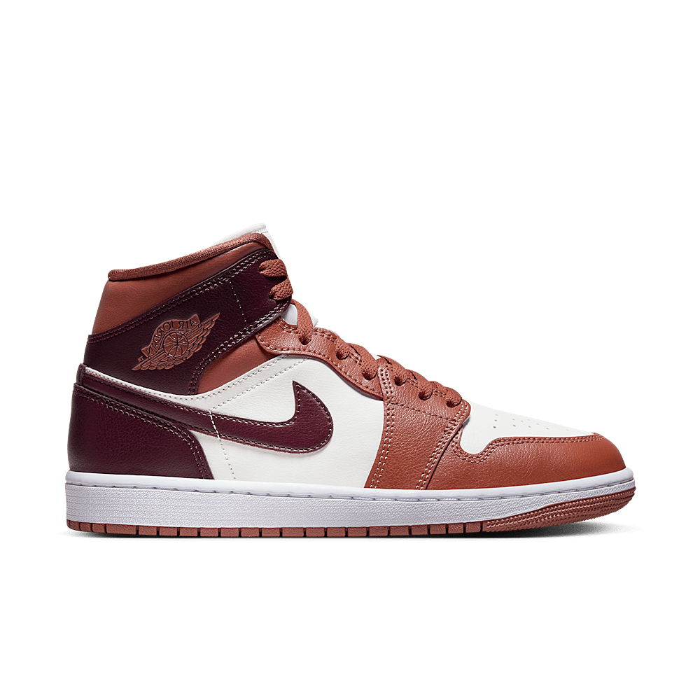 Jordan 1 Mid Dusty Peach Night Maroon (Women's)