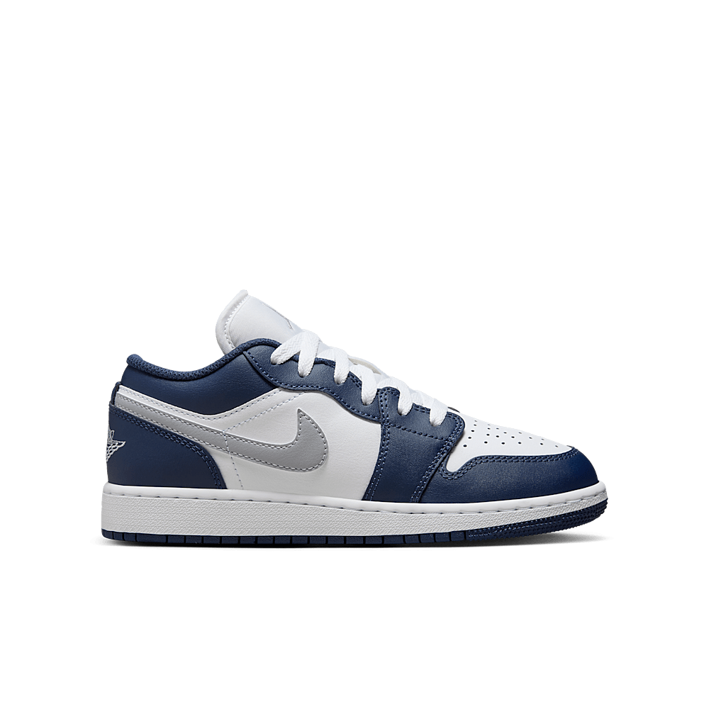 Jordan 1 Low Midnight Navy Wolf Grey (GS)