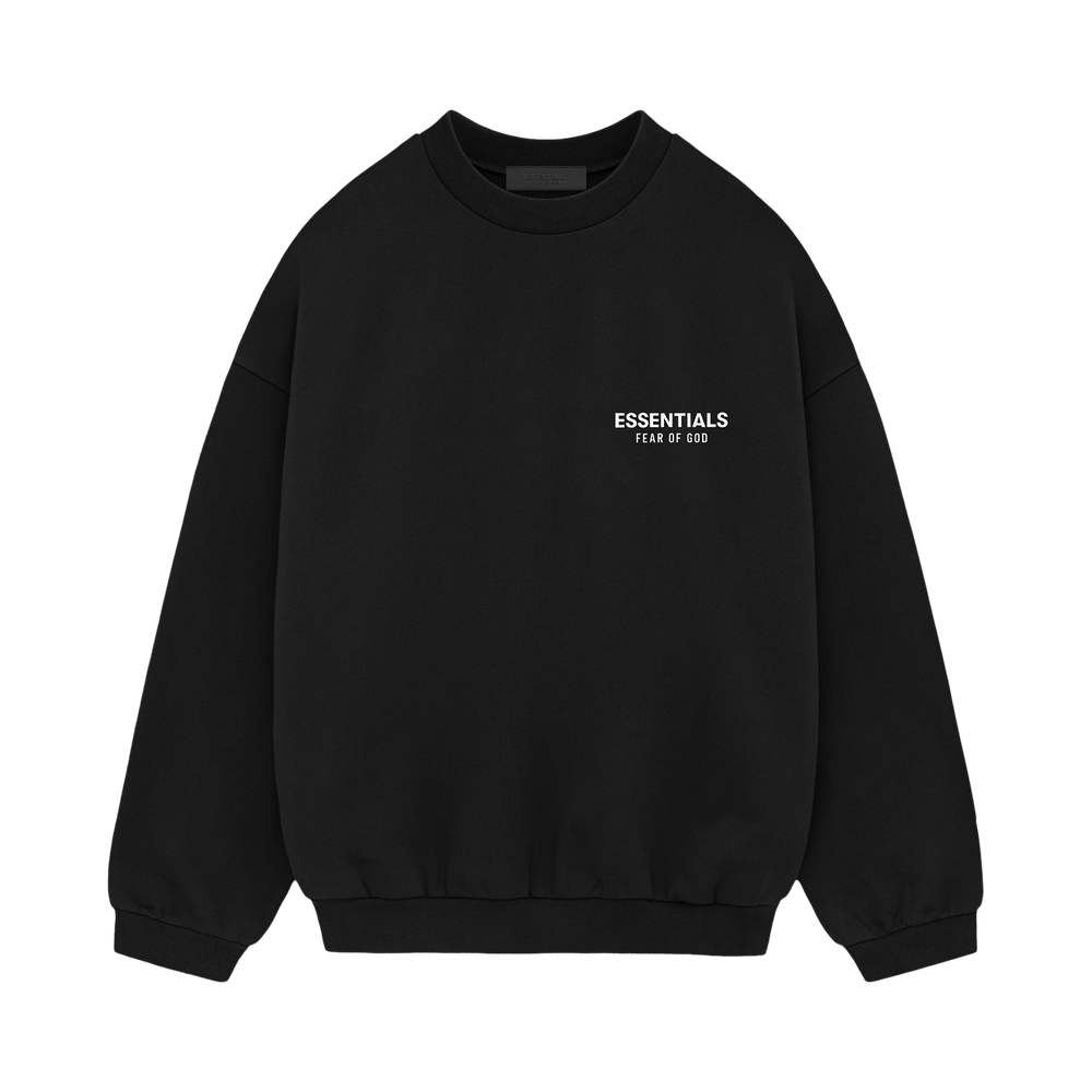 Fear of God Essentials Fleece Crewneck (FW24) Black