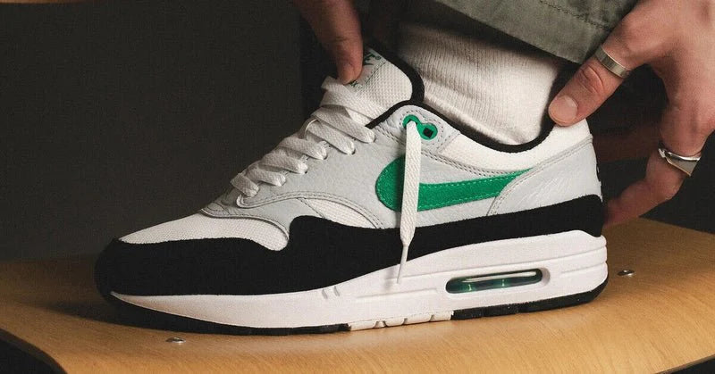 Nike Air Max 1 White Black Stadium Green zool en Air-unit