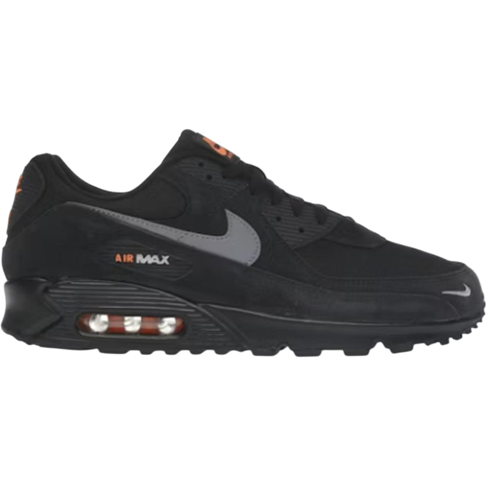 Nike Air Max 90 Black Metallic Cool Grey Orange