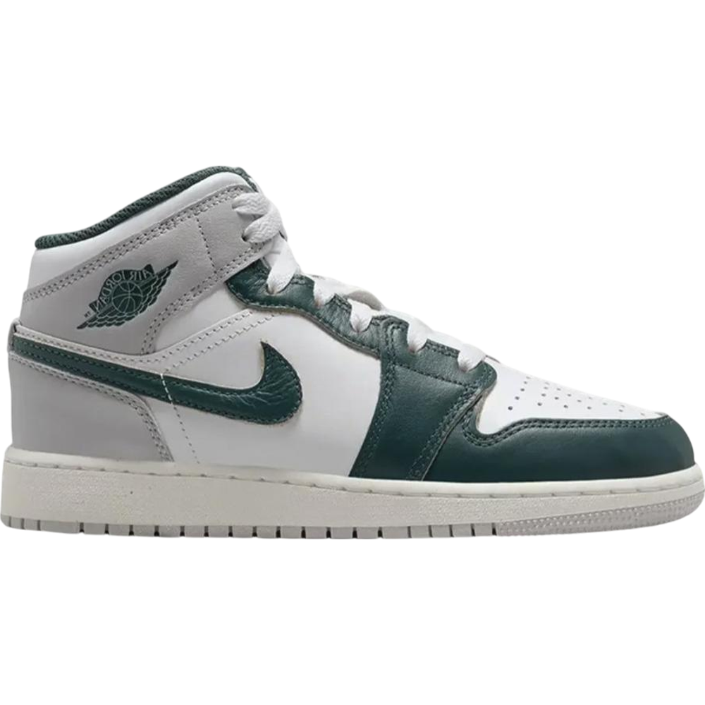 Air Jordan 1 Mid SE (GS) "Neutral Grey Oxidized Green"