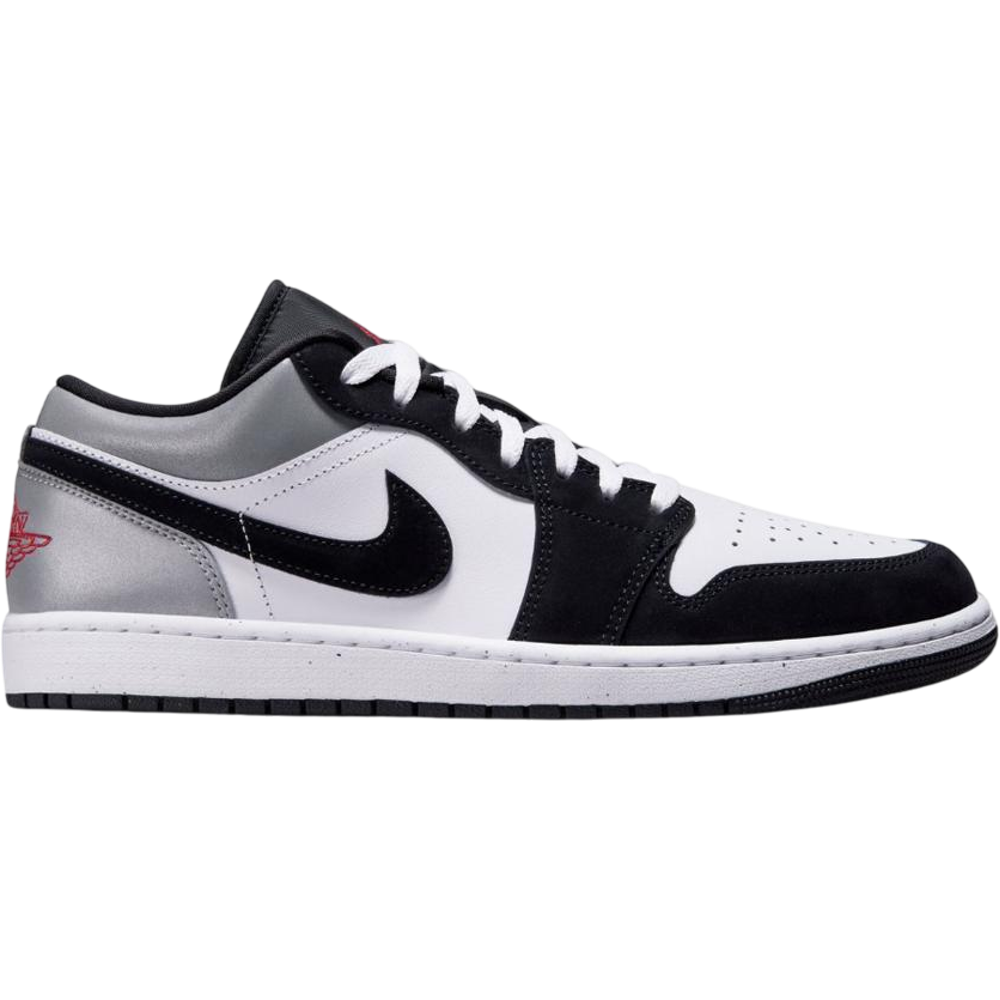 Jordan 1 Low White Fire Red Black Matte Silver