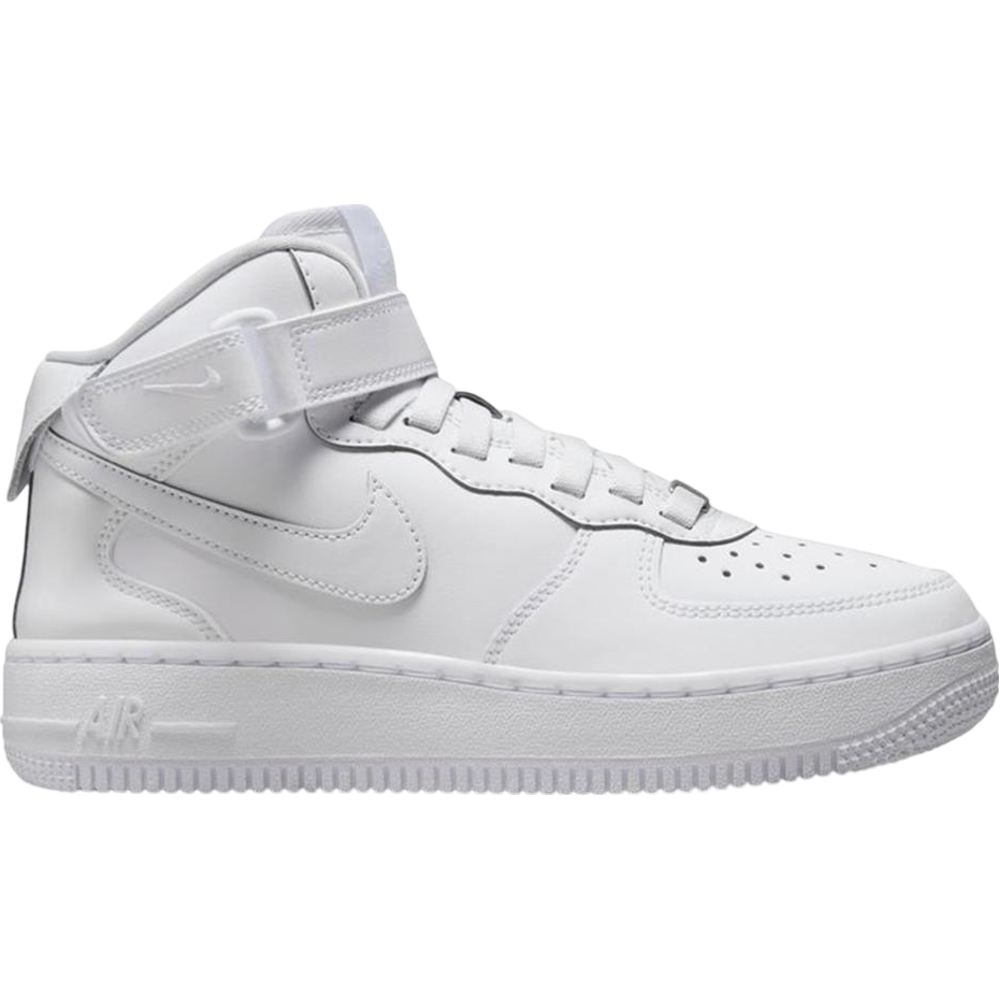 Nike Air Force 1 Mid Triple White EasyOn (GS)