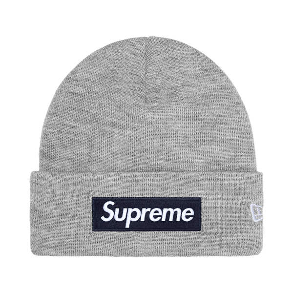 Supreme New Era Box Logo Beanie 'Heather Grey'