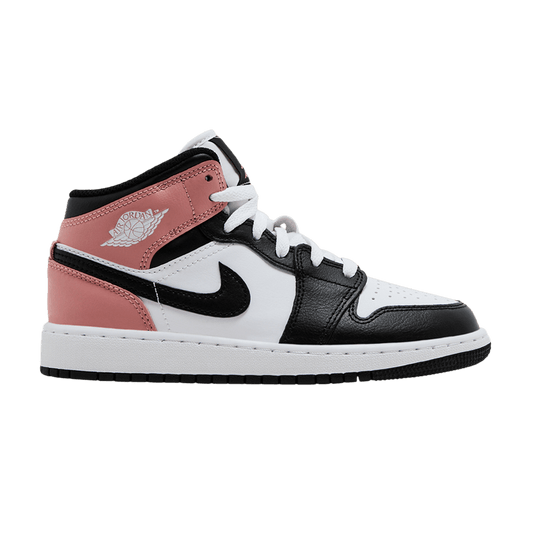 Jordan 1 Mid White Rust Pink Black (GS)