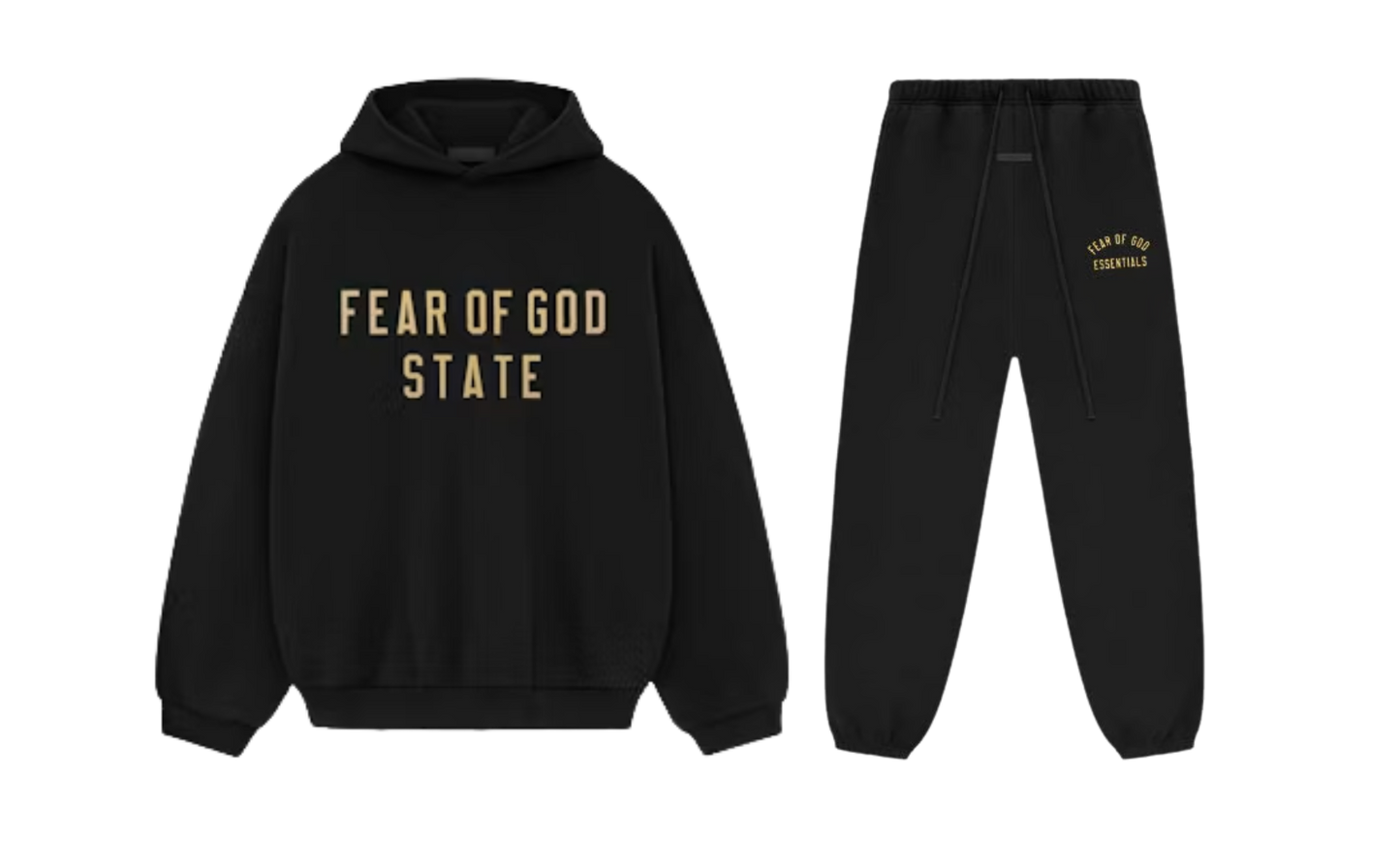 Fear of God Essentials Black Yellow State Full set