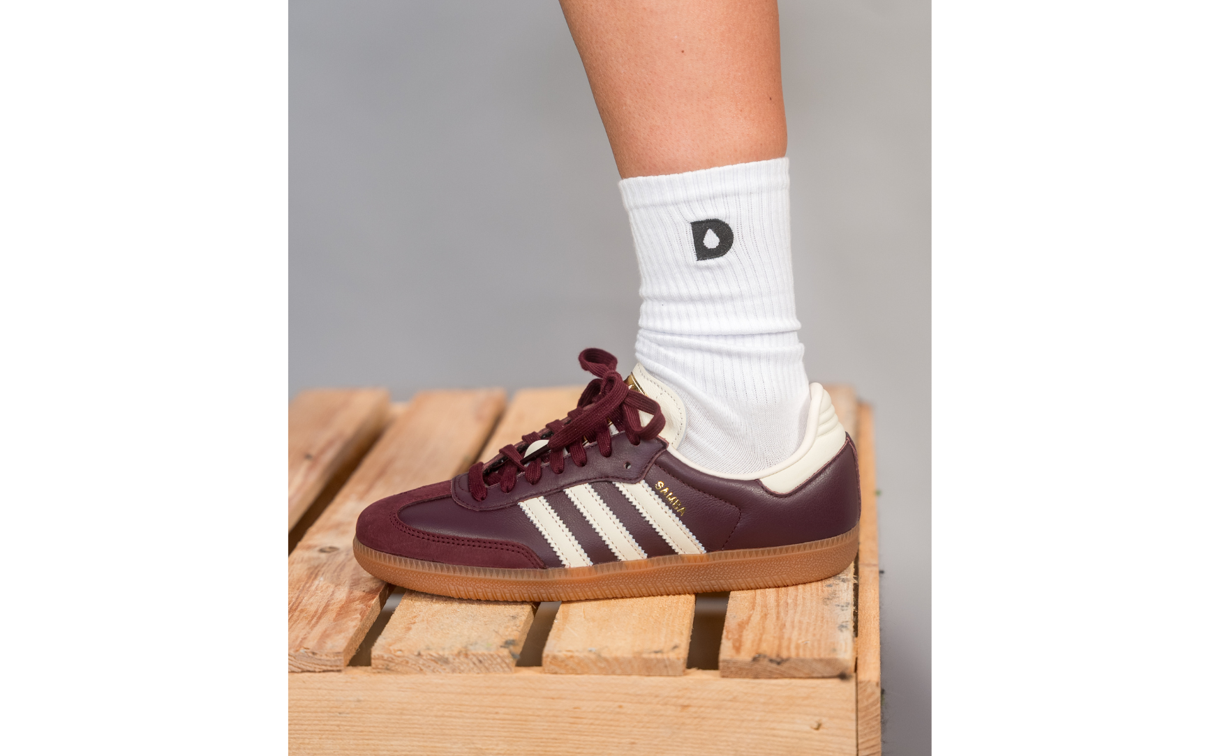 adidas Samba OG Maroon Gold Metallic (Women's)