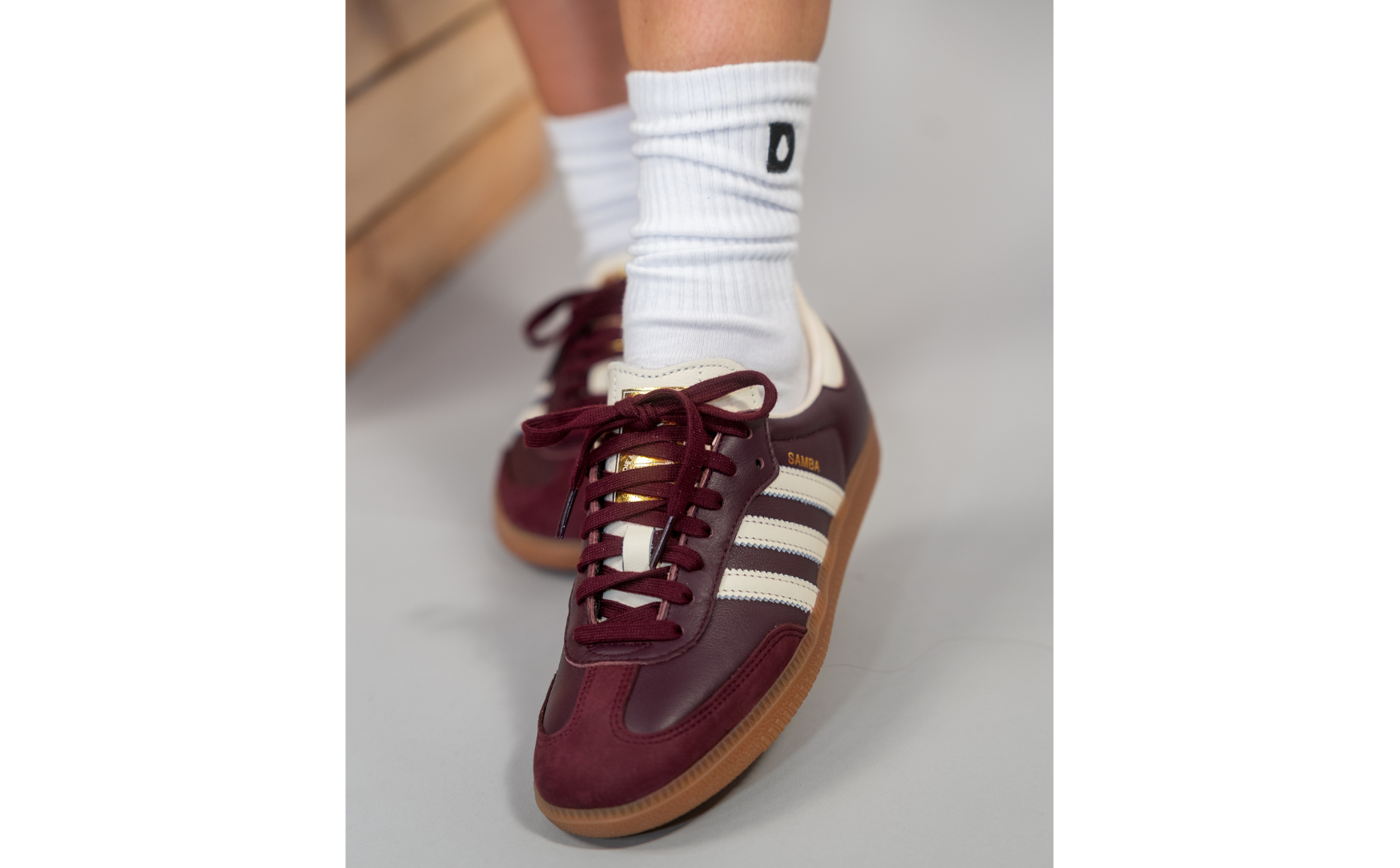 adidas Samba OG Maroon Gold Metallic (Women's)
