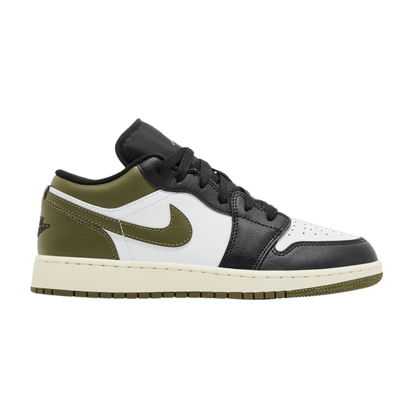 Jordan 1 Low Black Toe Medium Olive (GS)