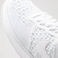 Nike Air Force 1 Flyknit 2 White Pure Platinum detail nubuck
