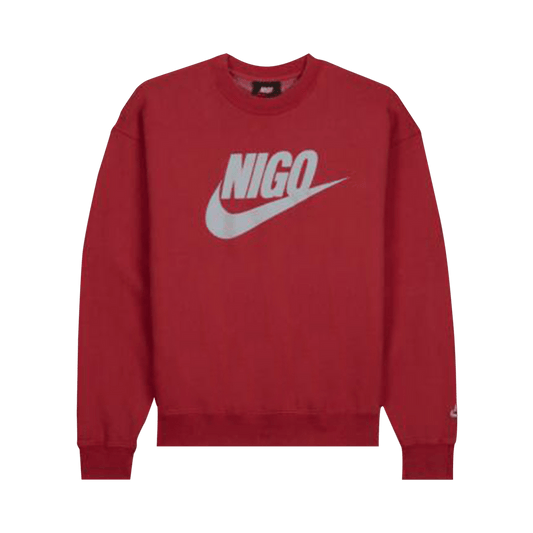 Nike x Nigo NRG Fleece Crew Sweatshirt Red