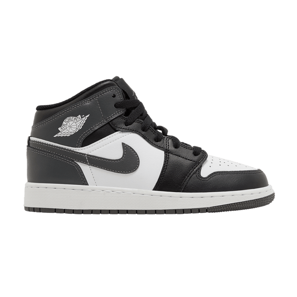 Jordan 1 Mid Black White Iron Grey (GS)