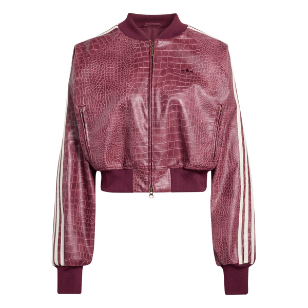 adidas Pleather Jacket Maroon
