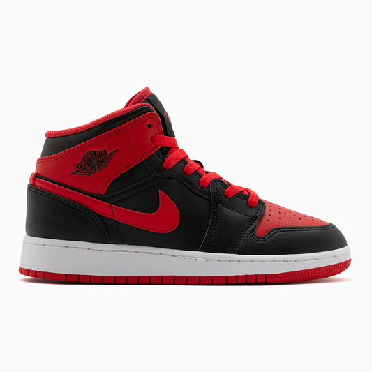 Jordan Brand Air Jordan 1 Mid (GS) "Black Fire Red"