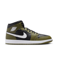 Jordan 1 Mid Black White Olive