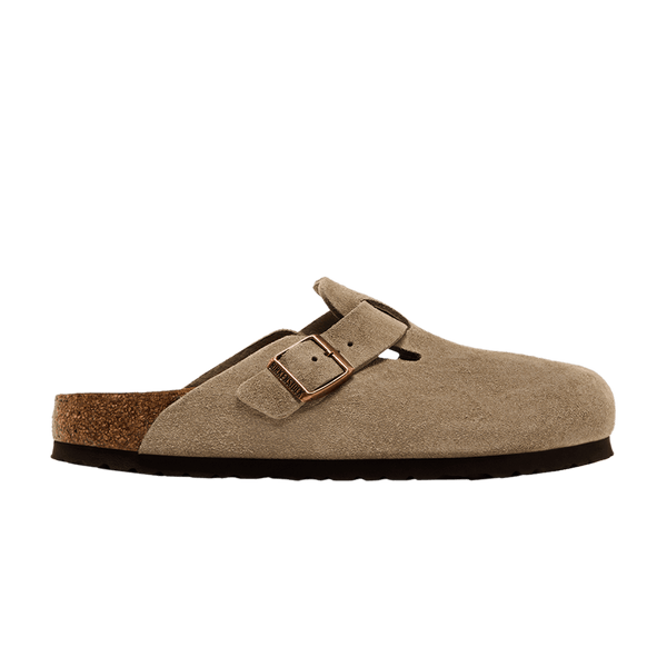 Birkenstock Boston Soft Footbed Suede Taupe (Narrow Fit)