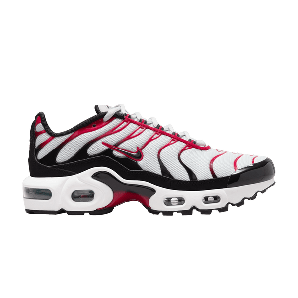 Nike Air Max Plus Pure Platinum Black White University Red (GS)