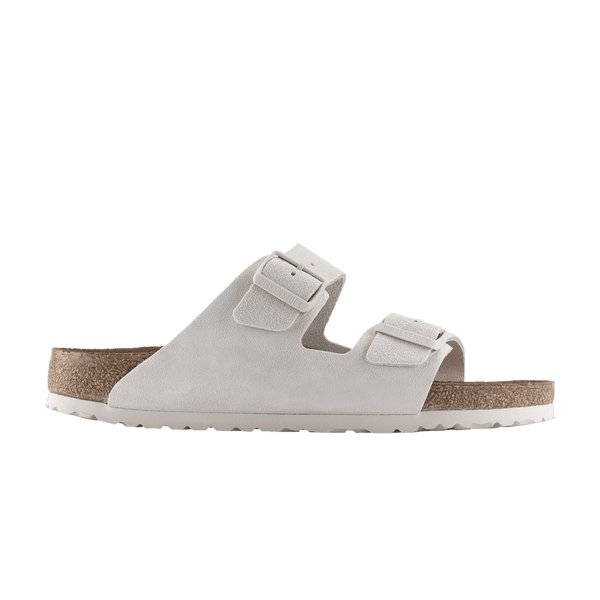 Birkenstock Arizona Soft Footbed Suede Antique White
