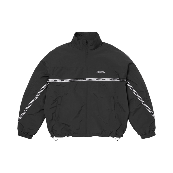 Supreme Logo Taping Track Jacket 'Black'