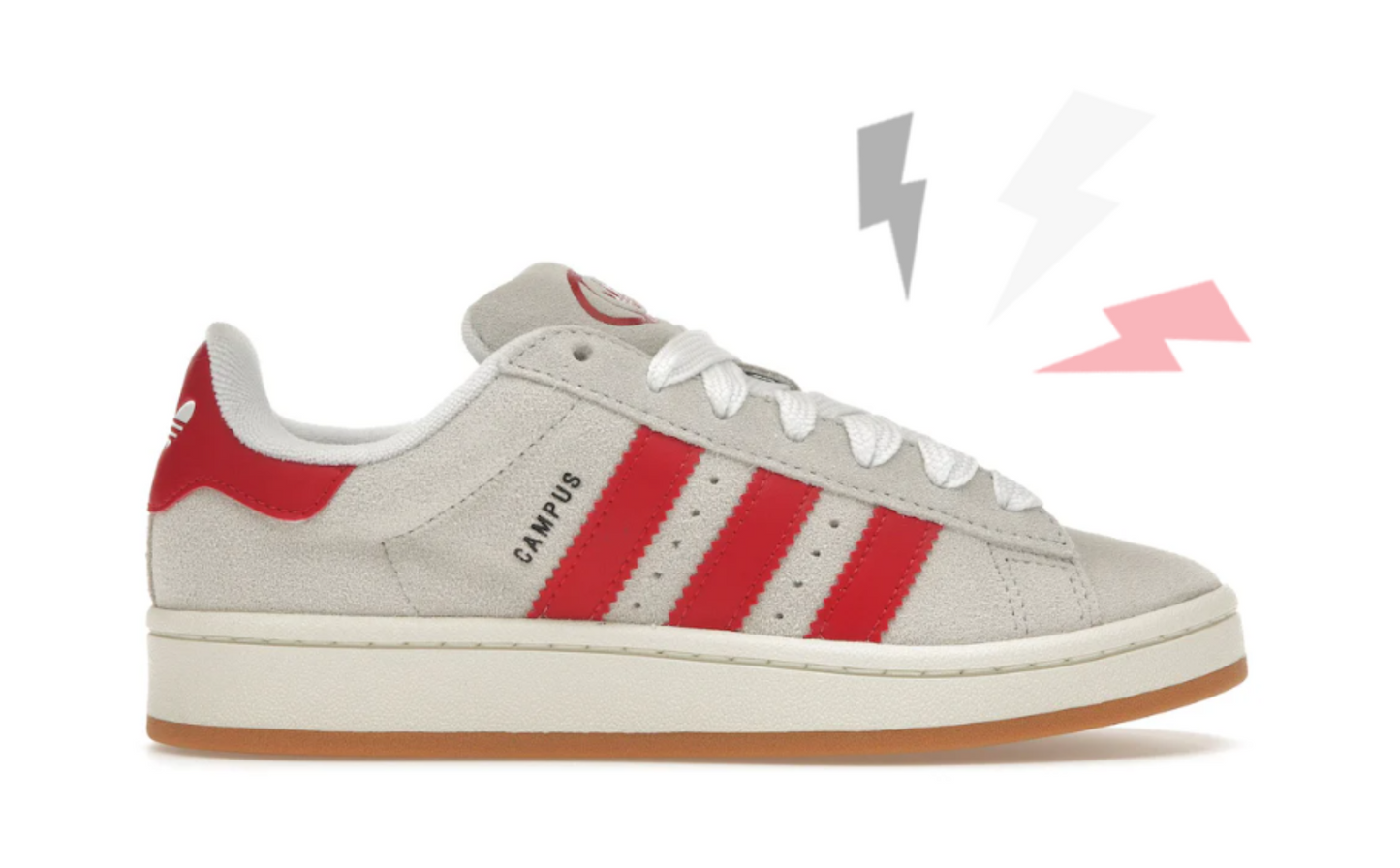 Adidas Campus Crystal White Better Scarlet