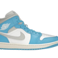 Jordan 1 Mid Dark Powder Blue White Sail Neutral Grey (Women's)