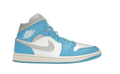 Jordan 1 Mid Dark Powder Blue White Sail Neutral Grey (Women's)