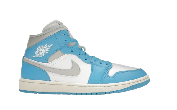 Jordan 1 Mid Dark Powder Blue White Sail Neutral Grey (Women's)
