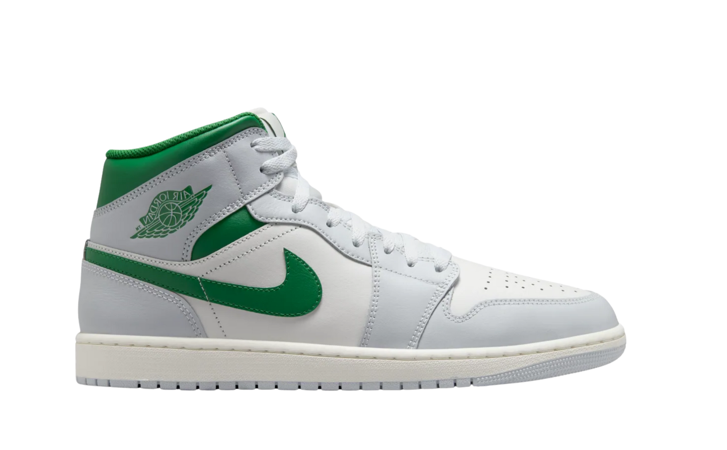 Air Jordan 1 Mid White Pure Platinum Pine Green (GS)