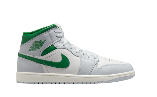 Air Jordan 1 Mid White Pure Platinum Pine Green (GS)