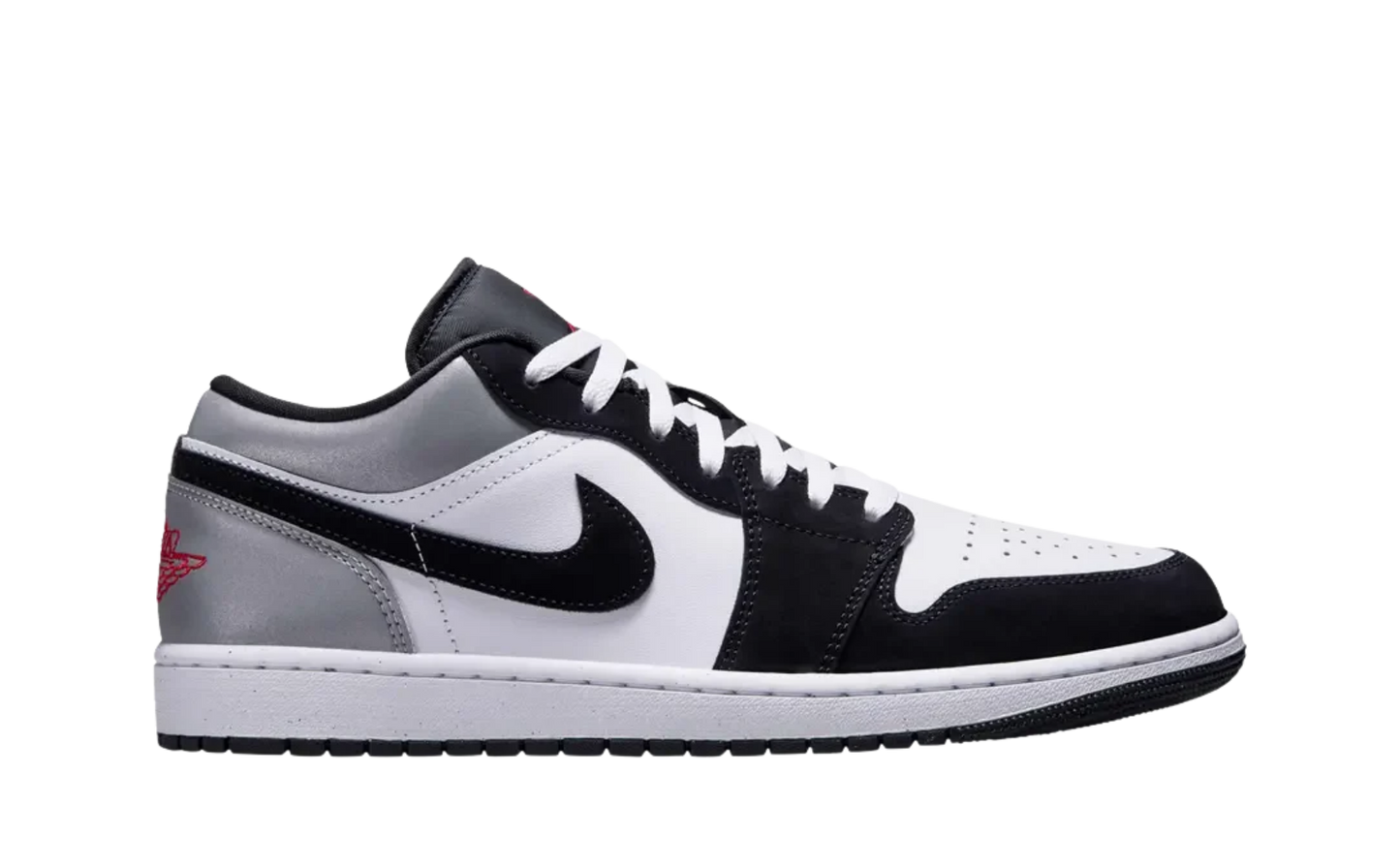 Jordan 1 Low White Fire Red Black Matte Silver