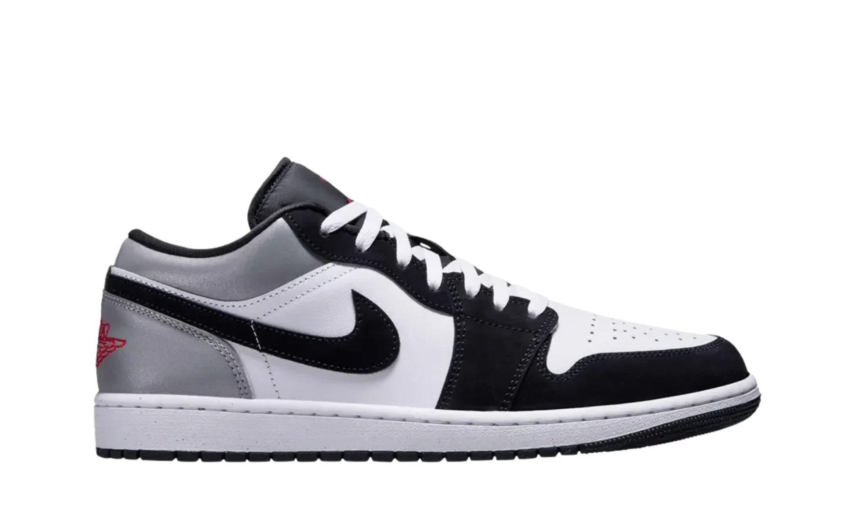 Jordan 1 Low White Fire Red Black Matte Silver