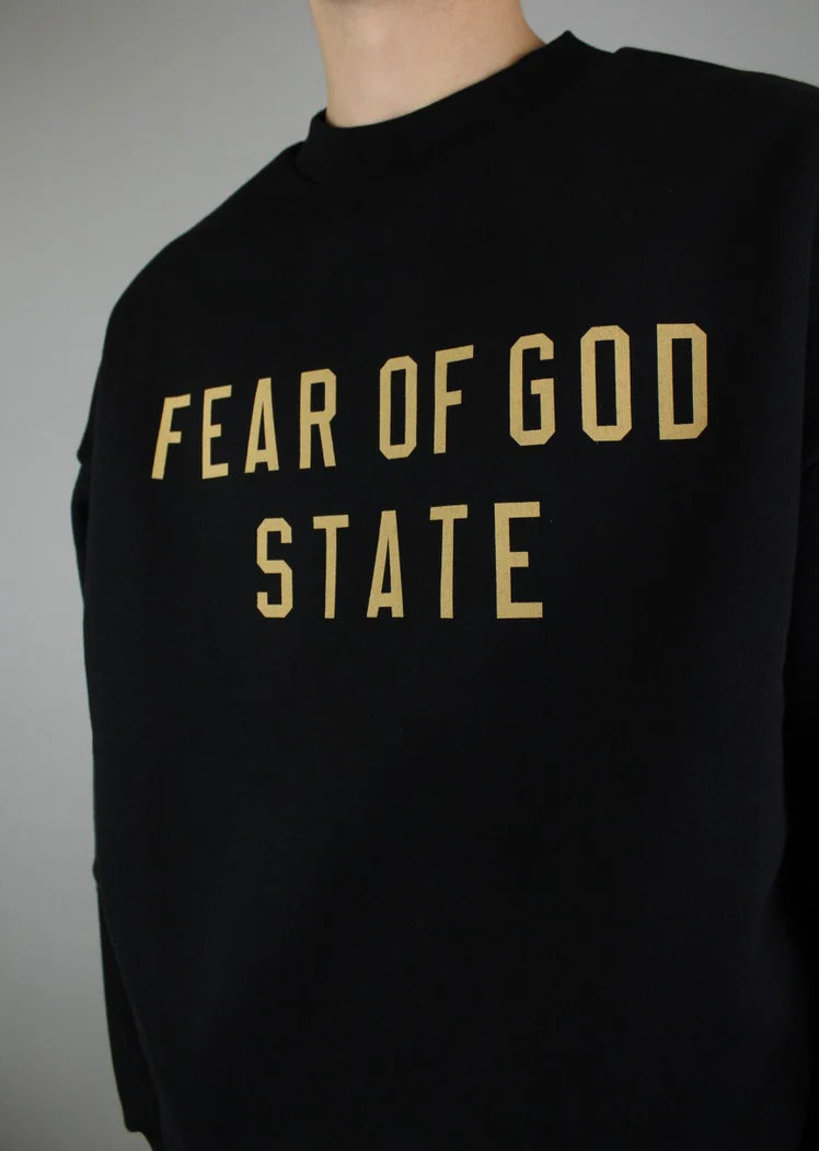 Fear of God Essentials Fleece Crewneck Black