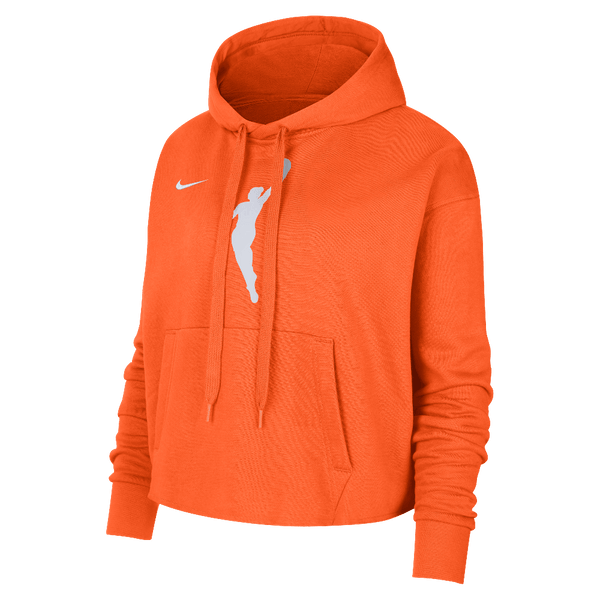 Team 13 Courtside Women's Nike WNBA Cropped Pullover Hoodie Brilliant Orange/Brilliant Orange/White