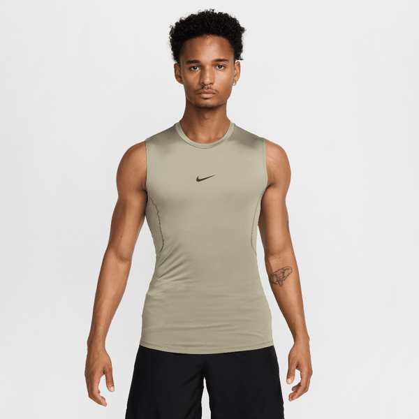 Nike Pro Men's Dri-FIT Tight Sleeveless Fitness Top Light Army/Black