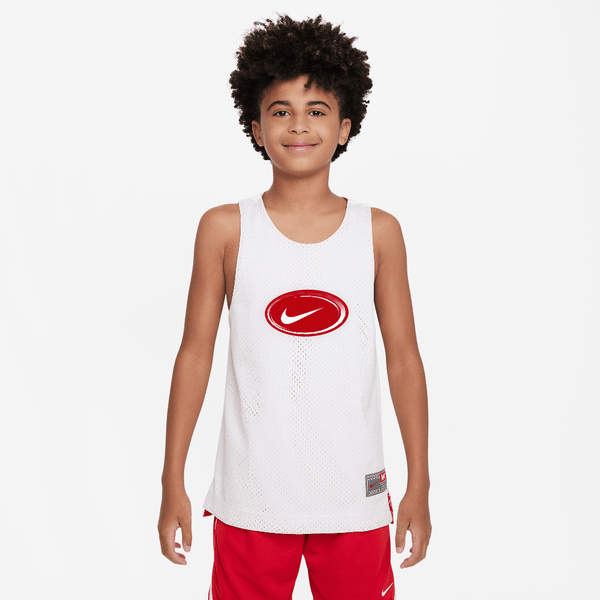 Nike Culture of Basketball Older Kids' Reversible Jersey White/University Red/University Red