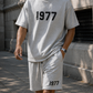 Fear Of God Essentials 1977 'Grey Dark Oatmeal' summer set