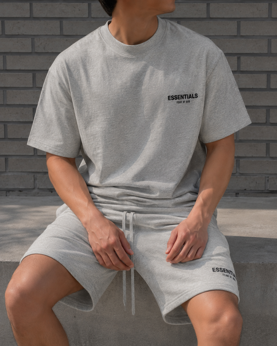 Fear of God Essentials 'Dark Oatmeal' summer set