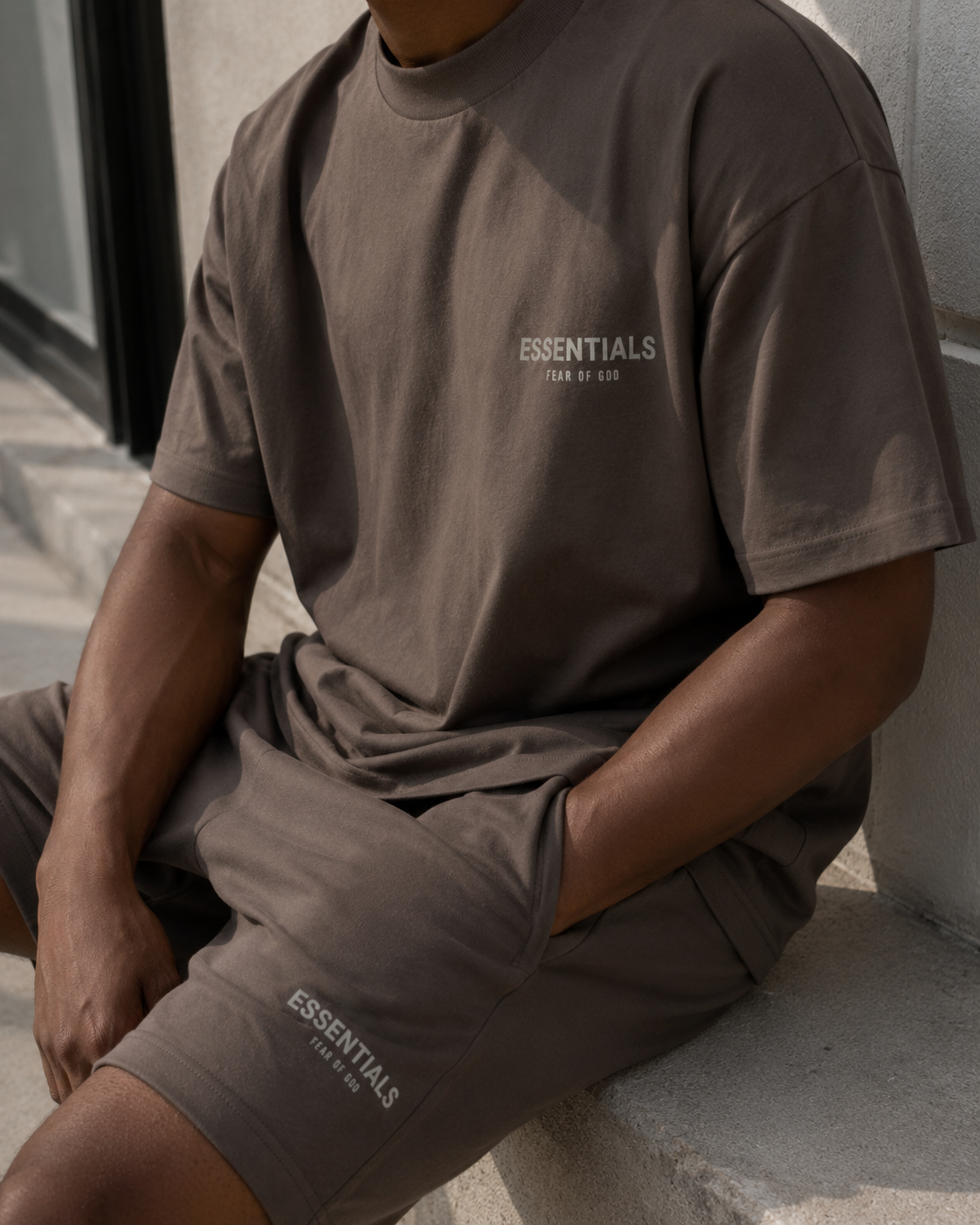 Fear of God Essentials 'Desert Taupe' summer set