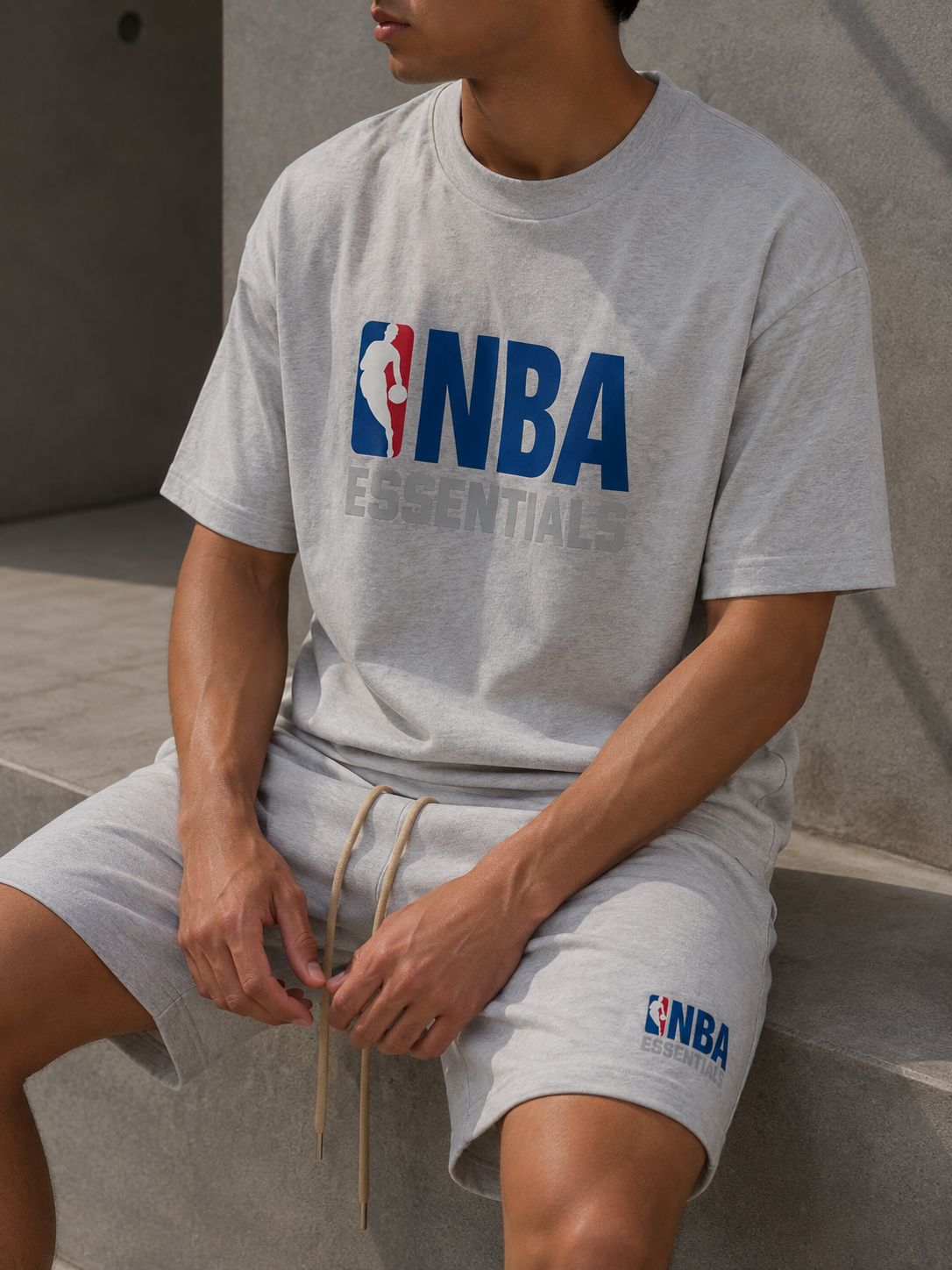 Fear of God Essentials x NBA 'Light Heather' summer set
