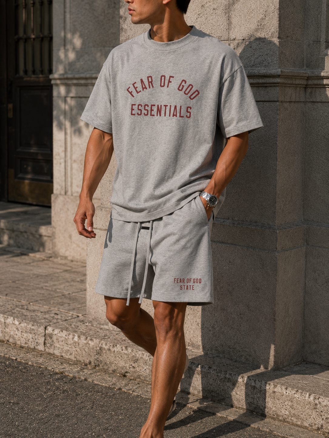 Fear of God Essentials Summer Set FW24 Dark Heather