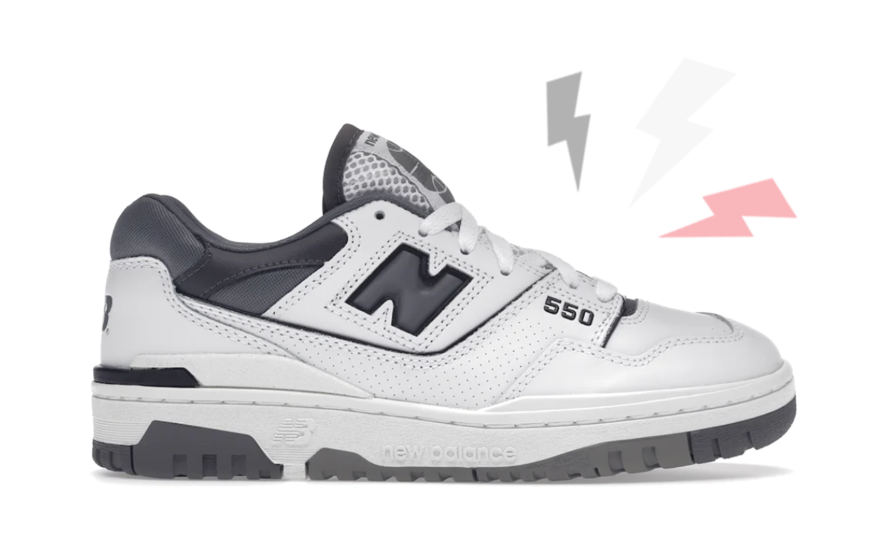 New Balance 550 White Grey Dark Grey