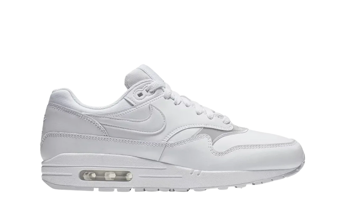Air Max 1 White Silver Leather