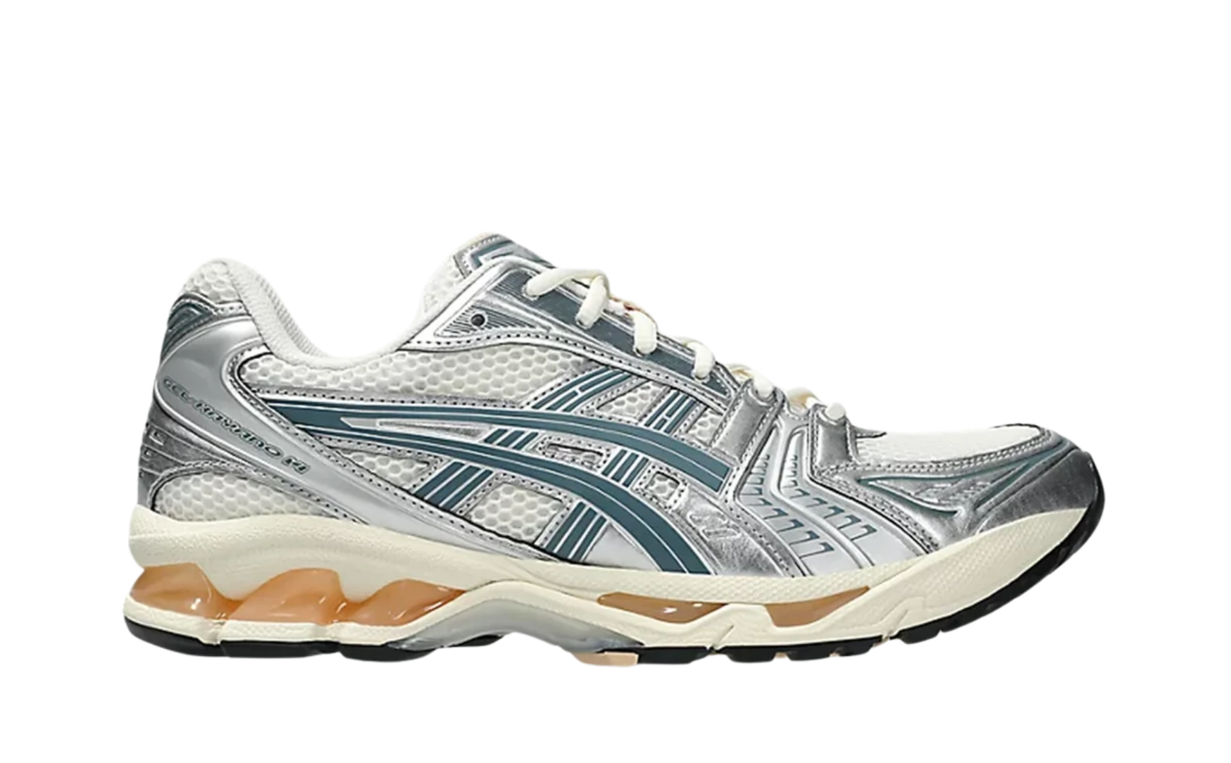 ASICS Gel-Kayano 14 Birch Pure Silver Teal Gold