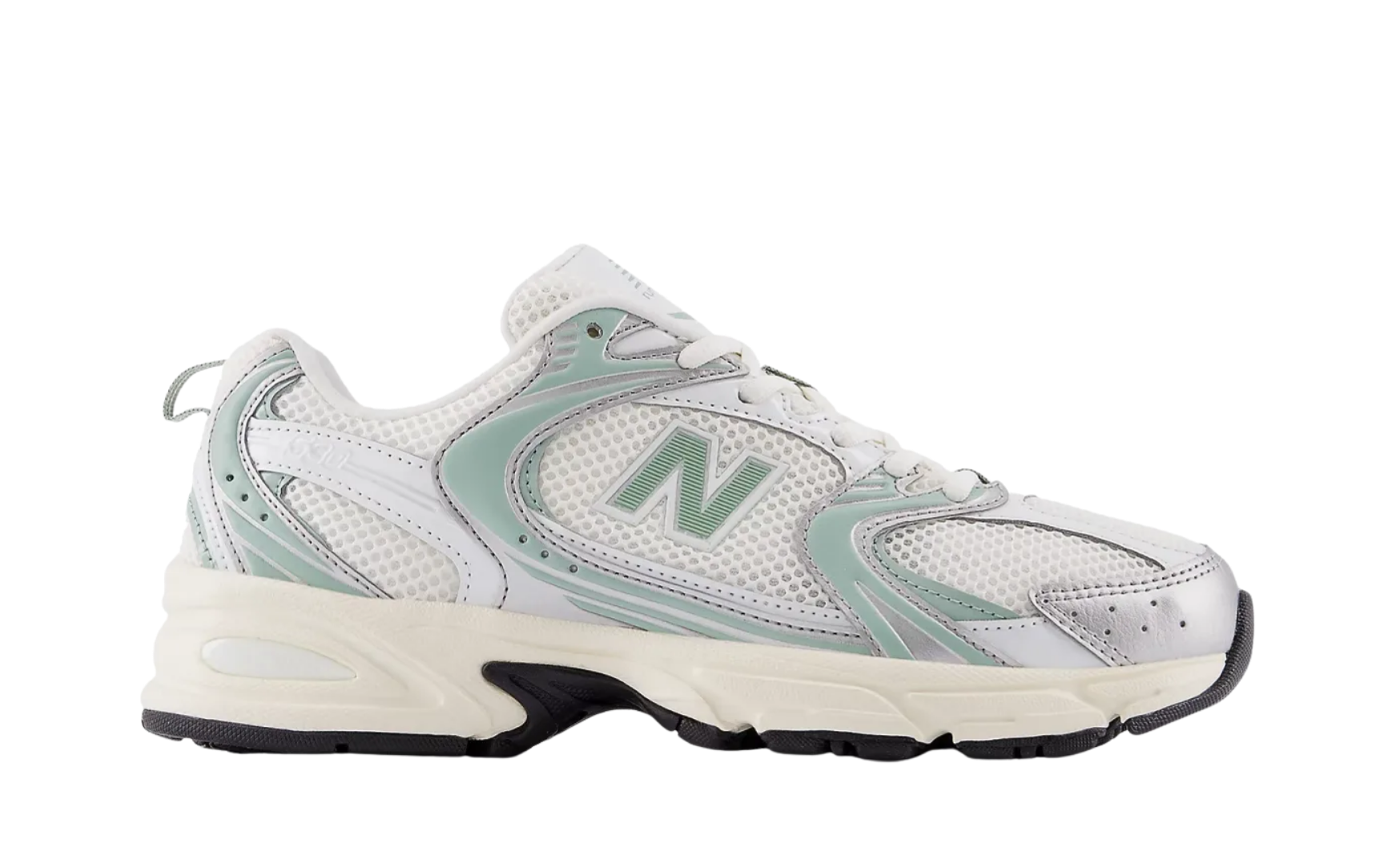 New Balance 530 Silver Metallic Mosaic Green