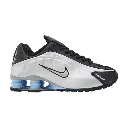 Nike Shox R4 Metallic Silver Black Psychic Blue