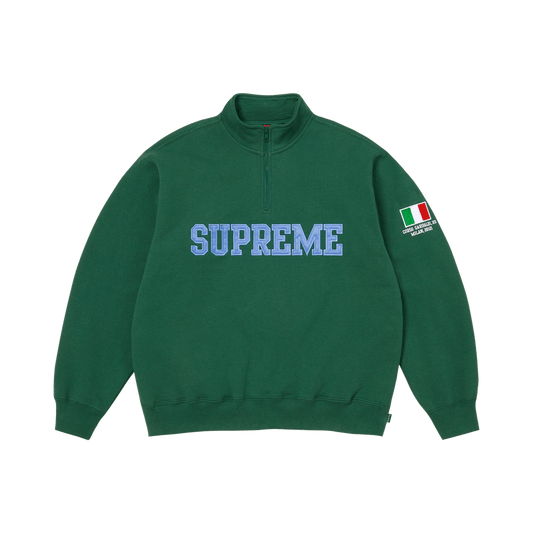 Supreme Shop Flag Half Zip Pullover 'Dark Green Milan'